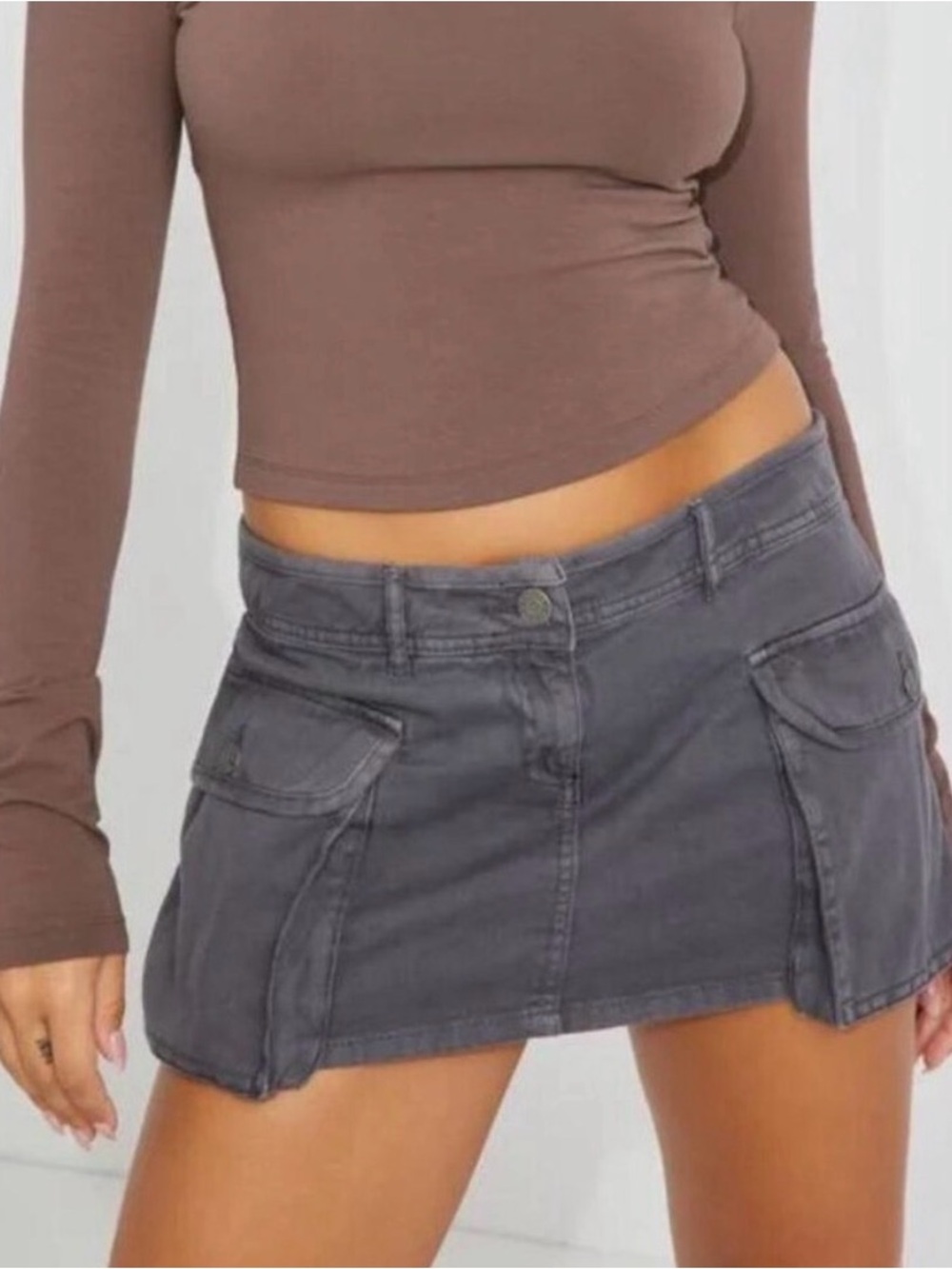 Garage Gray Cargo Mini Skort